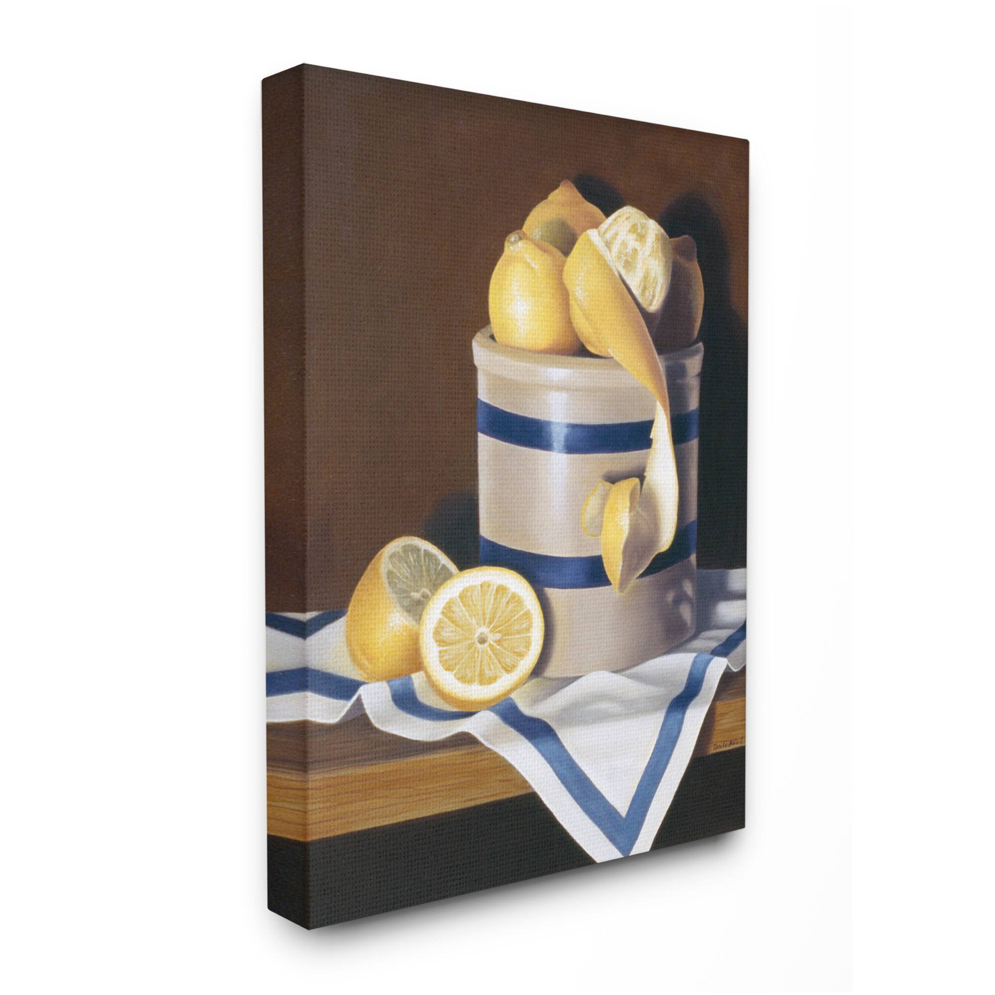 Stupell Industries Realistic Country Lemon Peel Jar Canvas Wall Art
